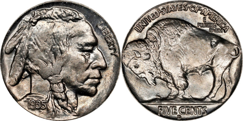 1935-D Buffalo Nickel. MS-65+ (PCGS). CAC.
PCGS# 3975. NGC ID: 22SP.
From the ...