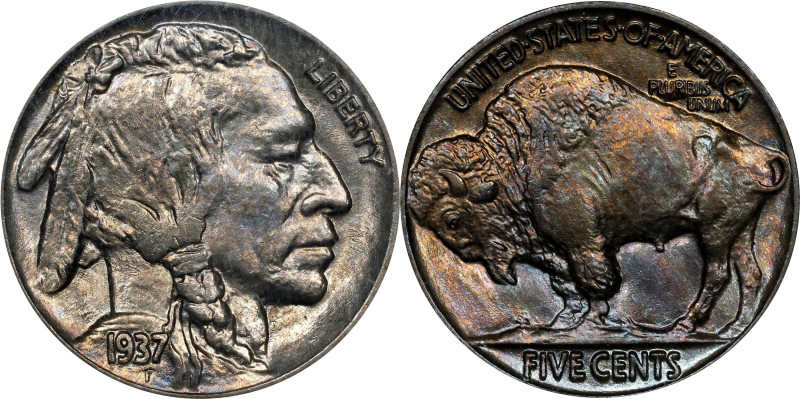 1937 Buffalo Nickel. MS-66 (PCGS).
PCGS# 3980. NGC ID: 22SV.
From the Naples, ...