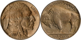 1937-D Buffalo Nickel. 3-Legged. AU-50 (PCGS).
PCGS# 3982. NGC ID: 22SX.
From the Jerome S. Reznick Collection. Purchased from Gimbels, May 1971. Co...