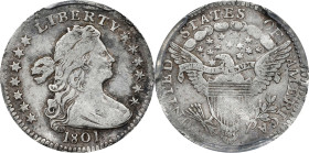 1801 Draped Bust Half Dime. VF Details--Damage (PCGS).
PCGS# 4267. NGC ID: 2327.

Estimate: $1250