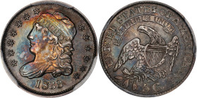 1833 Capped Bust Half Dime. AU-55 (PCGS).
PCGS# 4280. NGC ID: 232F.

Estimate: $175