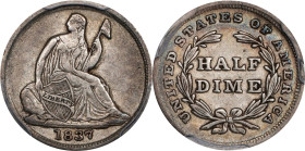 1837 Liberty Seated Half Dime. No Stars. Small Date. EF-45 (PCGS).
PCGS# 4312. NGC ID: 232M.

Estimate: $225