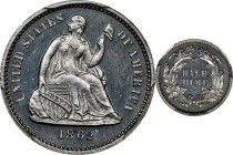 1862 Liberty Seated Half Dime. Proof-63 (PCGS).
PCGS# 4445. NGC ID: 235X.

Estimate: $400