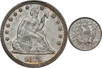 1875 Liberty Seated Quarter. AU-58 (PCGS).
PCGS# 5498. NGC ID: 23UX.

Estimate: $250