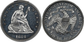 1884 Liberty Seated Quarter. Proof-62 (PCGS).
PCGS# 5585. NGC ID: 23XG.

Estimate: $500