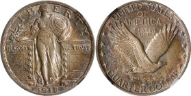 1918-S Standing Liberty Quarter. AU-58 (NGC).
PCGS# 5724. NGC ID: 2439.

Estimate: $150