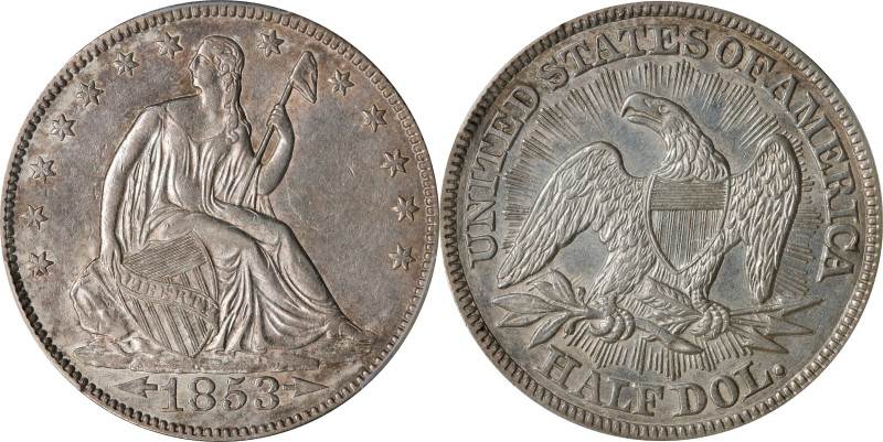 1853 Liberty Seated Half Dollar. Arrows and Rays. AU Details--Cleaned (PCGS).
P...