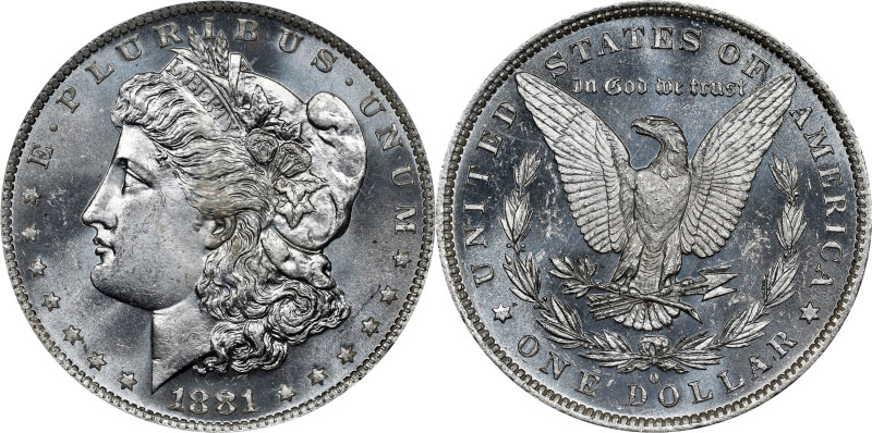 1881-O Morgan Silver Dollar. MS-64 DPL (NGC).
PCGS# 97129. NGC ID: 3S9X.
From ...