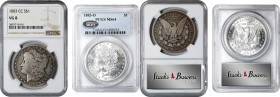 Lot of (2) Certified 1883-Dated Morgan Silver Dollars.
Included are: 1883-CC VG-8 (NGC); and 1883-O MS-64 (PCGS).

Estimate: $200