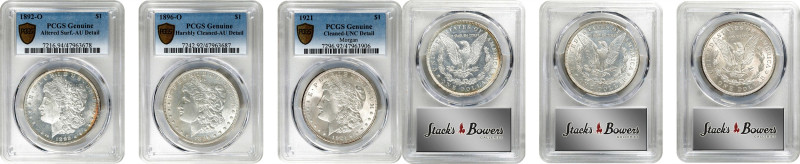 Lot of (3) Morgan Silver Dollars. (PCGS).
Included are: 1892-O AU Details--Alte...