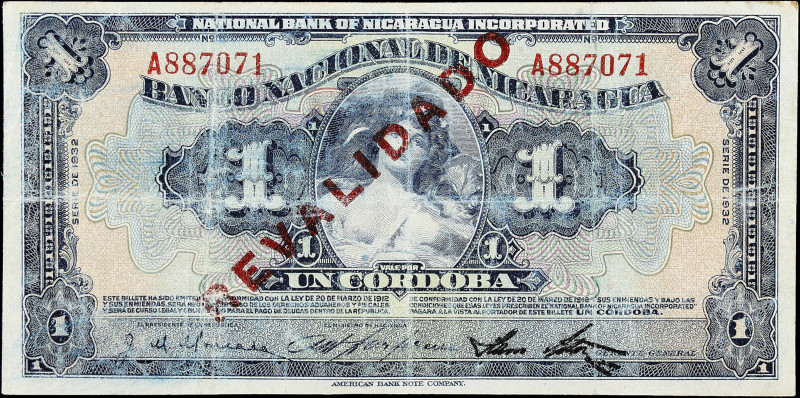 NICARAGUA. Banco Nacional de Nicaragua. 1 Cordoba, 1932. P-71. Fine.
Damage/iss...