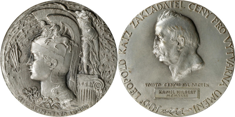 CZECHOSLOVAKIA. Czech Academy of Arts and Sciences Silver Medal, 1932. UNCIRCULA...