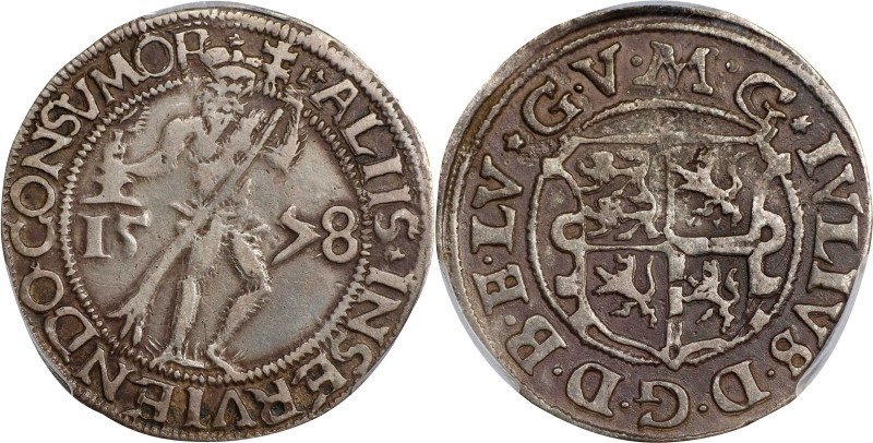 GERMANY. Brunswick-Luneburg: Wolfenbuttel. 1/4 "Light" Taler, 1578. Goslar Mint....