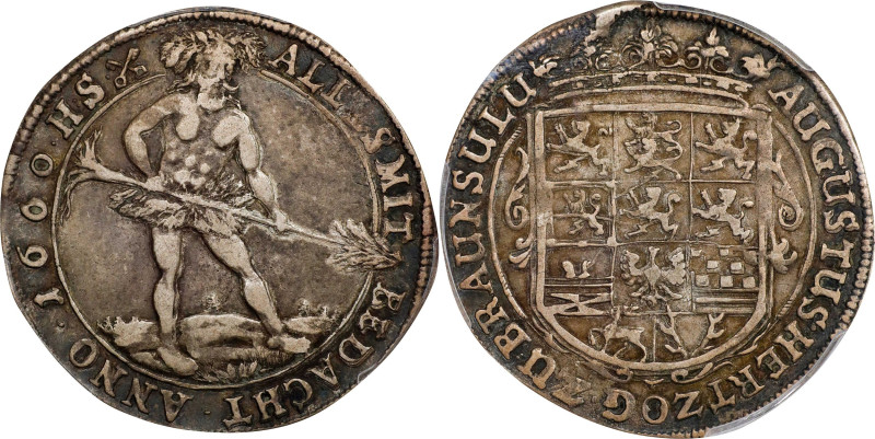 GERMANY. Brunswick-Luneburg: Brunswick. 1/4 "Houseboy" Taler, 1660-HS. Zellerfel...