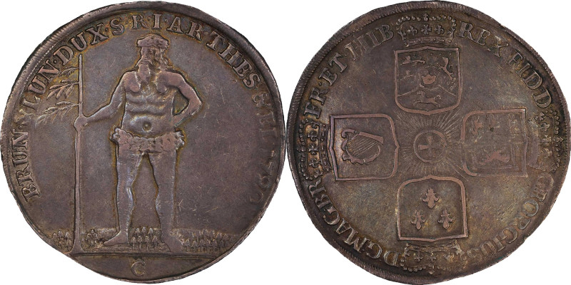 GERMANY. Brunswick-Luneburg: Hannover. Taler, 1720-C. Zellerfeld Mint. Georg I L...