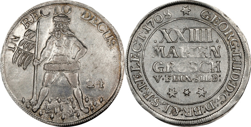 Germany. Brunswick-Luneburg: Hannover. 24 Mariengroschen, 1708. Zellerfeld Mint....