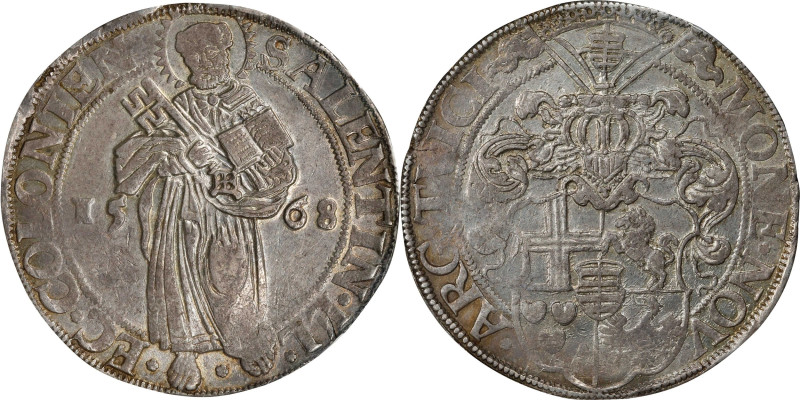 GERMANY. Cologne. Taler, 1568. Salentin von Isenburg. PCGS AU-58.
Dav-9126.

...