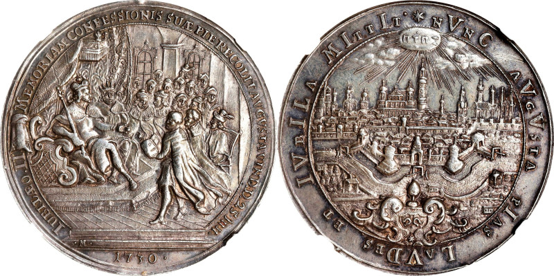 GERMANY. Medallic Issues. Augsburg. 200th Anniversary of the Augsburg Confession...