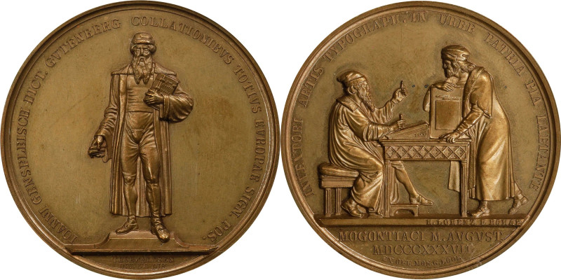 GERMANY. Medallic Issues. Hesse-Darmstadt. Mainz. Commemorating the Statue of Gu...