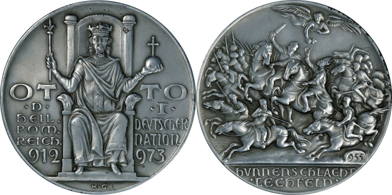 GERMANY. Third Reich. Battle of Lechfeld White Metal Medal, ND (ca. 1939). UNCIR...