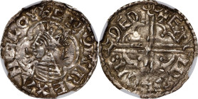 GREAT BRITAIN. Anglo-Saxon. Kings of All England. Penny, ND (1016-23). Thetford Mint; Ealdred, moneyer. Cnut. NGC EF Details--Peck Marked.
S-1157; N-...