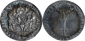 GREAT BRITAIN. Great Britain - Netherlands. Royal Assistance to the United Provinces Silver Medal, 1586. Dordrecht Mint. PCGS Genuine--Cleaned, AU Det...