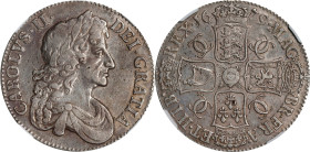 GREAT BRITAIN. Crown, 1679. London Mint. Charles II. NGC EF Details--Cleaned.
S-3358; KM-435; Dav-3776. Third bust type. Edge: TRICESIMO PRIMO.

Es...