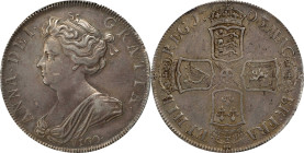 GREAT BRITAIN. 1/2 Crown, 1703 Year TERTIO. London Mint. Anne. PCGS Genuine--Repaired, EF Details.
S-3580; KM-518.2. "VIGO" issue.

Estimate: $300....