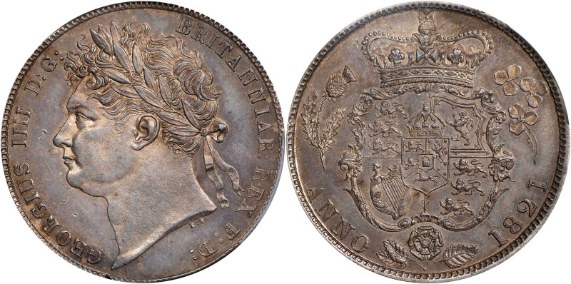 GREAT BRITAIN. 1/2 Crown, 1821. London Mint. George IV. PCGS AU-58.
S-3807; KM-...