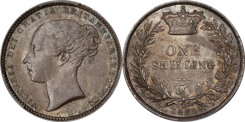 GREAT BRITAIN. Shilling, 1868. London Mint. Victoria. PCGS MS-63.
S-3906A; KM-7...