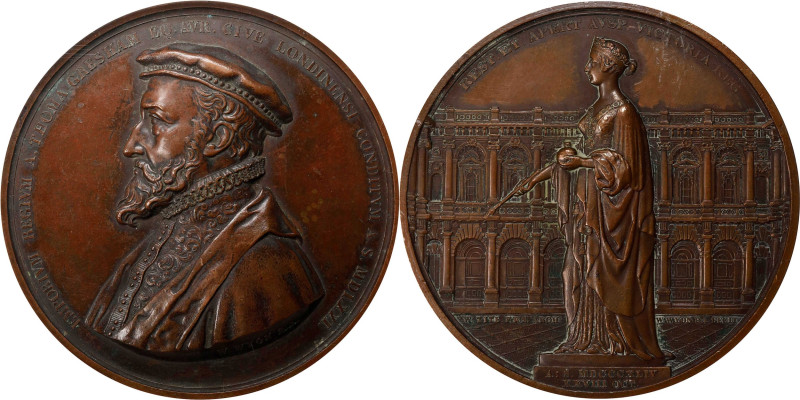 GREAT BRITAIN. Sir Thomas Gresham/Opening of the Royal Exchange Bronze Medal, 18...