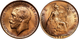 GREAT BRITAIN. Penny, 1911. London Mint. George V. PCGS MS-65 Red.
S-4051; KM-810.

Estimate: $125