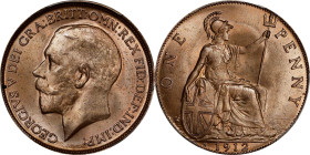 GREAT BRITAIN. Penny, 1912-H. Heaton Mint. George V. PCGS MS-64 Red.
S-4052; KM-810.

Estimate: $150