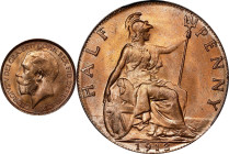 GREAT BRITAIN. 1/2 Penny, 1913. London Mint. George V. PCGS MS-65 Red.
S-4056; KM-809.

Estimate: $100.00- $200.00