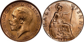 GREAT BRITAIN. 1/2 Penny, 1925. London Mint. George V. PCGS MS-66 Red.
S-4056; KM-809.

Estimate: $100.00- $200.00