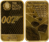 GREAT BRITAIN. Royal Mint One Ounce Gold Bar, 2021. GEM UNCIRCULATED.
AGW: 31.104 g. 0.9999 fine. "Diamonds are Forever" James Bond 007 edition. Seal...