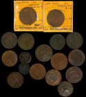 GREAT BRITAIN. Trade Tokens. Group of Mixed Conder Tokens (17 Pieces), ca. Late 18th Century. Average Grade: EXTREMELY FINE.
A varied mixture of Cond...