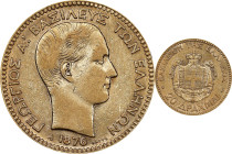 GREECE. 20 Drachmai, 1876-A. Paris Mint. George I. EXTREMELY FINE.
Fr-15; KM-49.

Estimate: $300.00- $500.00