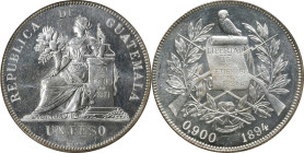 GUATEMALA. Peso, 1894. Guatemala City Mint. PCGS MS-65.
KM-210.

Estimate: $500.00- $750.00