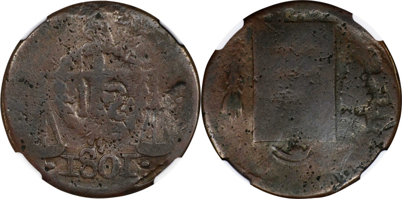 HAITI. Sou de Saint-Domingue, 1801. NGC Good Details, Bent.
Lec-14.

Estimate...