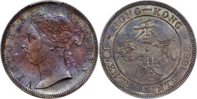 HONG KONG. 20 Cents, 1888. London Mint. Victoria. PCGS Genuine--Cleaned, Unc Details.
KM-7; Prid-37.
From the Collection of Richard Evans Norton (18...