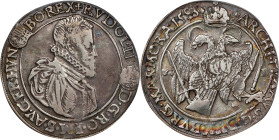 HUNGARY. Taler, 1583-KB. Kremnica Mint. Rudolph II. PCGS Genuine--Tooled, EF Details.
Dav-8066.
From the Collection of Richard Evans Norton (1872-19...