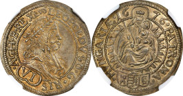 HUNGARY. 6 Kreuzer, 1676. Graz Mint. Leopold I. NGC MS-64.
KM-1288.

Estimate: $75.00- $150.00