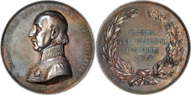 HUNGARY. 50th Anniversary of Archduke Joseph as Paladin of Hungary Silver Medal, 1846. EXTREMELY FINE.
By I. D. Boehm. Diameter: 52mm. Weight: 70.00 ...