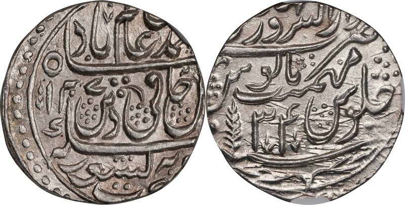 INDIA. Maratha Confederacy. Rupee, AH 1207 Year 34 (1792). Saharanpur Mint. In t...