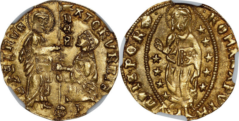 ITALY. Papal States. Issues of the Roman Senate. Ducat, ND (1350-1439). Rome Min...