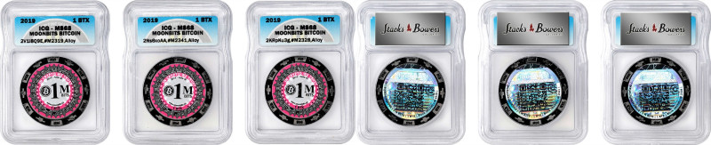 Three (3) Piece Lot of 2019 MoonBits 1M Bits 1 Bitcore (BTX). 3 Bitcore Total. L...