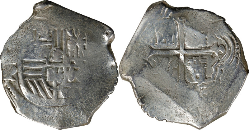 MEXICO. Cob 8 Reales, ND (1634-65)-Mo P. Mexico City Mint. Philip IV. CHOICE FIN...