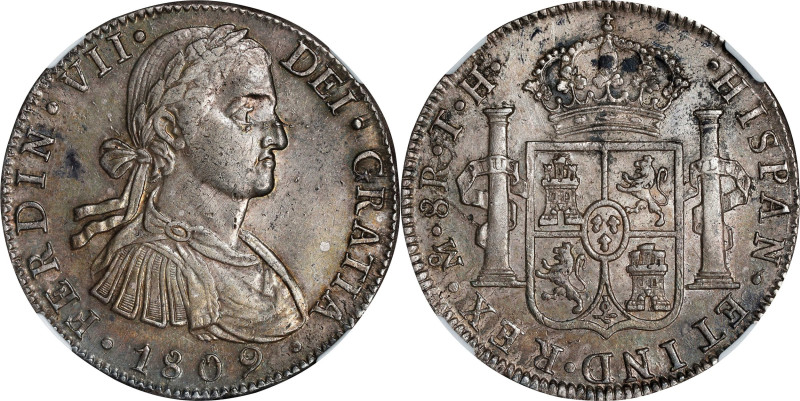 MEXICO. 8 Reales, 1809-Mo TH. Mexico City Mint. Ferdinand VII. NGC AU-58.
KM-11...