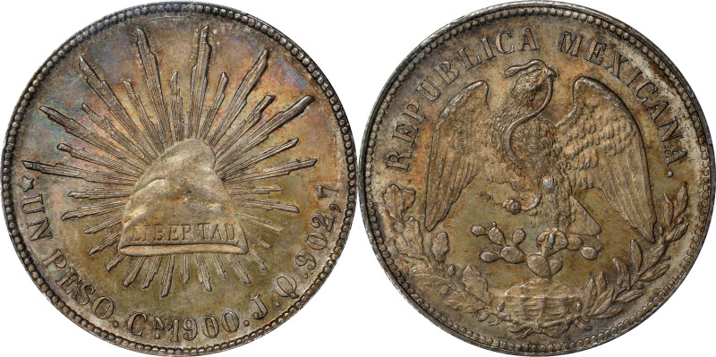 MEXICO. Peso, 1900-Cn JQ. Culiacan Mint. PCGS MS-62.
KM-409.

Estimate: $275